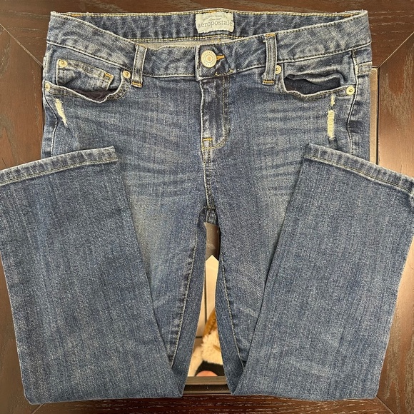 *AEROPOSTALE* Medium Wash Denim Jeans Size 3/4 - Picture 4 of 8